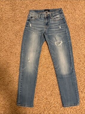Judy Blue Light Blue Distressed Skinny Jeans